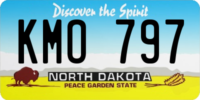 ND license plate KMO797
