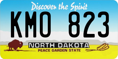ND license plate KMO823