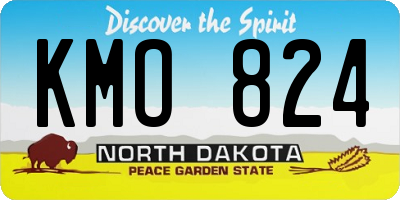 ND license plate KMO824