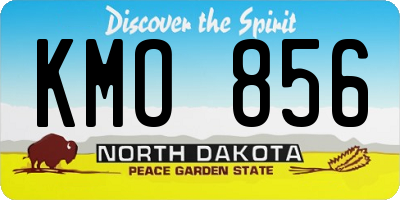ND license plate KMO856
