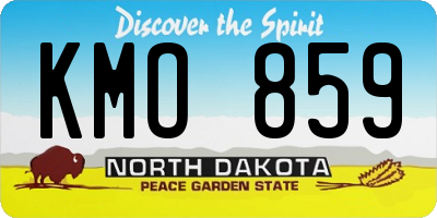 ND license plate KMO859