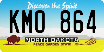 ND license plate KMO864