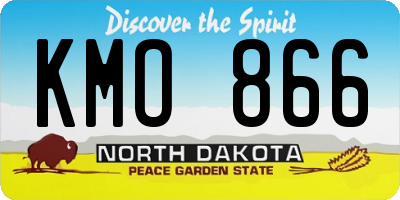 ND license plate KMO866
