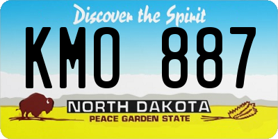 ND license plate KMO887