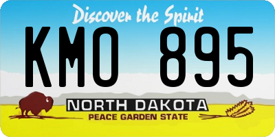 ND license plate KMO895