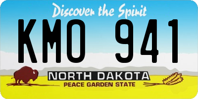 ND license plate KMO941