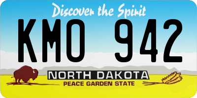 ND license plate KMO942