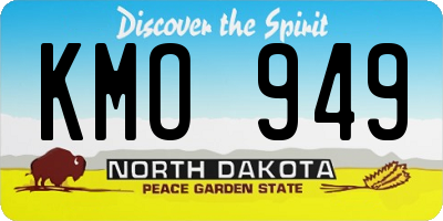 ND license plate KMO949