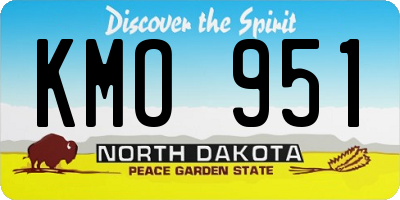 ND license plate KMO951