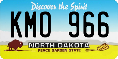 ND license plate KMO966
