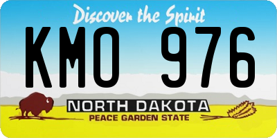 ND license plate KMO976