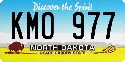 ND license plate KMO977