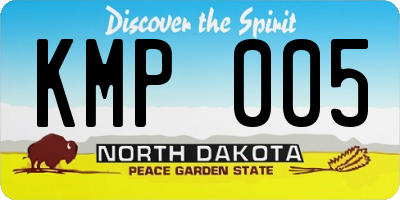 ND license plate KMP005