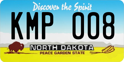 ND license plate KMP008
