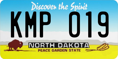ND license plate KMP019