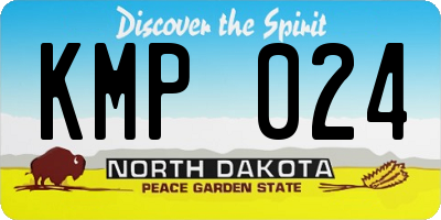 ND license plate KMP024