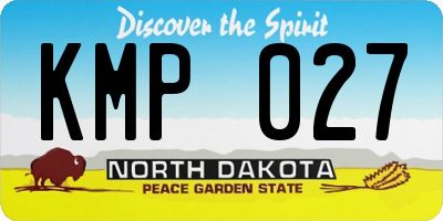 ND license plate KMP027