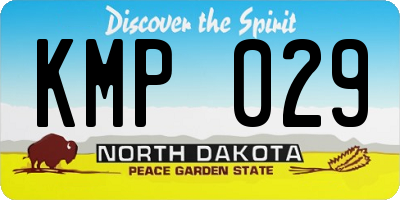 ND license plate KMP029