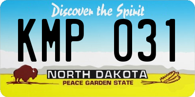 ND license plate KMP031