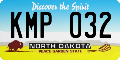 ND license plate KMP032
