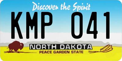 ND license plate KMP041
