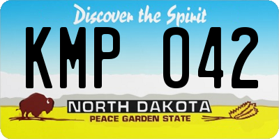 ND license plate KMP042