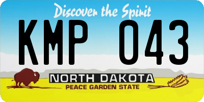 ND license plate KMP043
