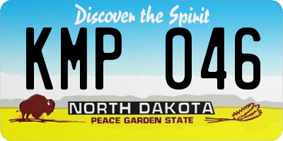 ND license plate KMP046
