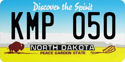 ND license plate KMP050