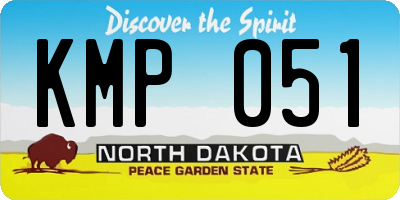 ND license plate KMP051