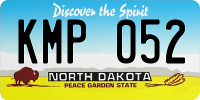 ND license plate KMP052