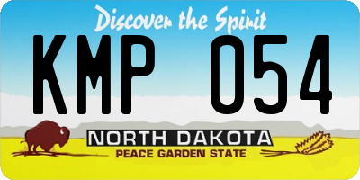 ND license plate KMP054