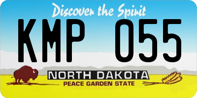 ND license plate KMP055