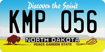 ND license plate KMP056