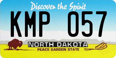 ND license plate KMP057