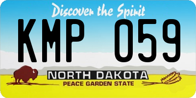 ND license plate KMP059