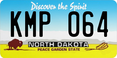 ND license plate KMP064