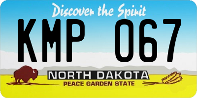ND license plate KMP067
