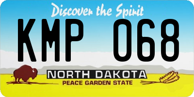 ND license plate KMP068