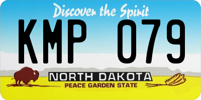 ND license plate KMP079
