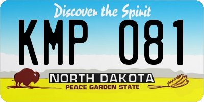 ND license plate KMP081