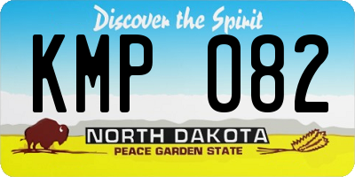 ND license plate KMP082