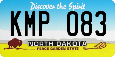 ND license plate KMP083