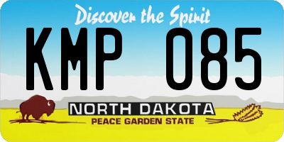 ND license plate KMP085