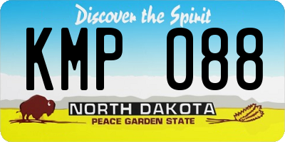 ND license plate KMP088