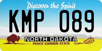 ND license plate KMP089