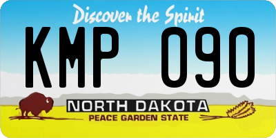 ND license plate KMP090
