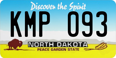 ND license plate KMP093