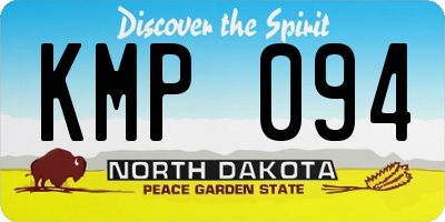 ND license plate KMP094