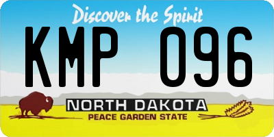 ND license plate KMP096
